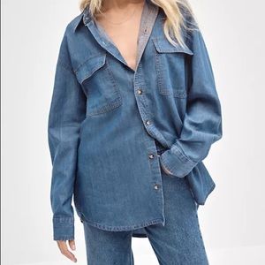 Aritzia Oversize Denim Button-up
